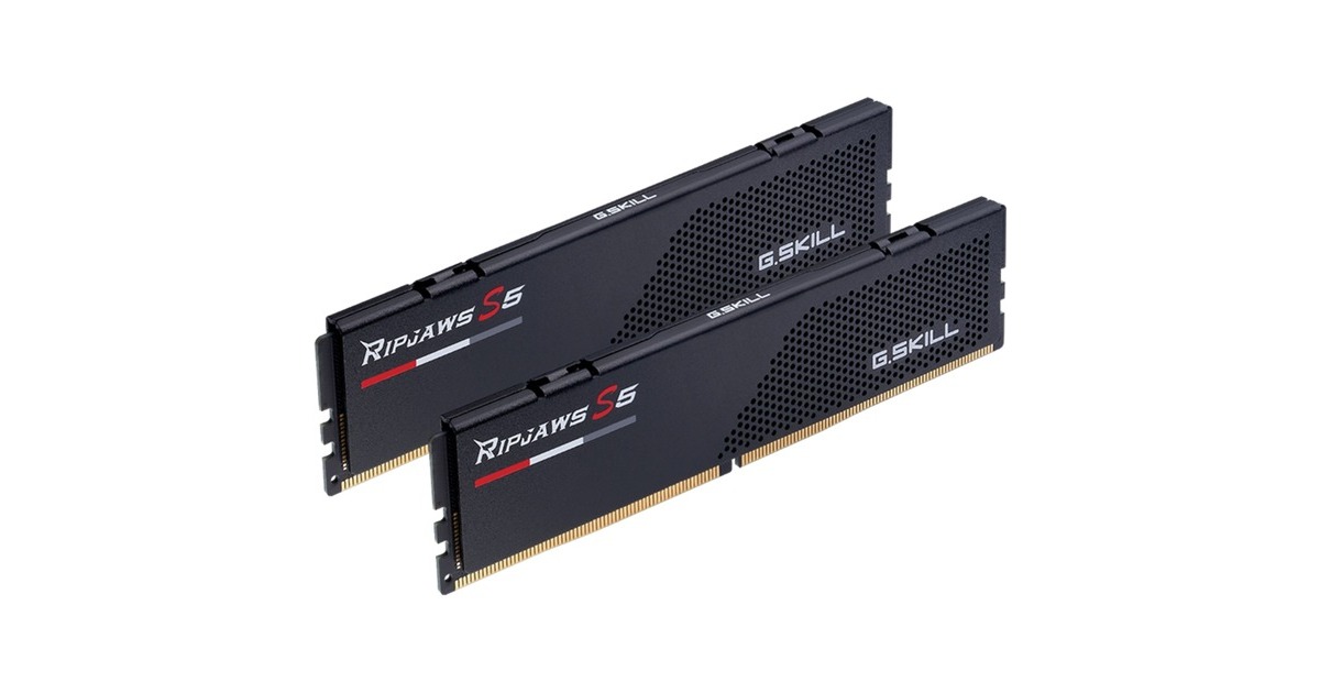 G.Skill DIMM 32 GB DDR5-5600 (2x 16 GB) Dual-Kit, Arbeitsspeicher(schwarz, F5-5600J3036D16GX2-RS5K, Ripjaws S5, INTEL XMP)