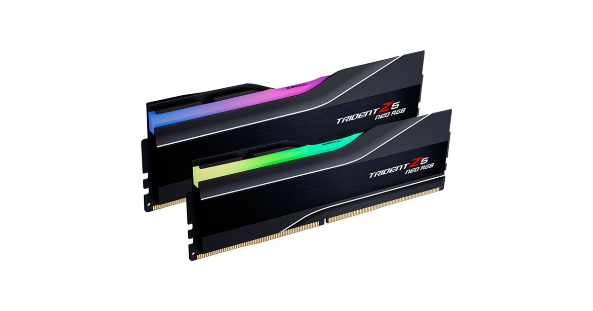 G.Skill DIMM 32 GB DDR5-5600 (2x 16 GB) Dual-Kit, Arbeitsspeicher(schwarz, F5-5600J3036D16GX2-TZ5NR, Trident Z NEO RGB, AMD EXPO)