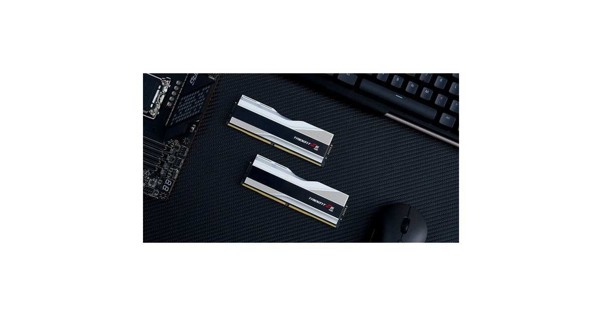 G.Skill DIMM 32 GB DDR5-6600 (2x 16 GB) Dual-Kit, Arbeitsspeicher(silber, F5-6600J3440G16GX2-TZ5RS, Trident Z5 RGB, INTEL XMP)