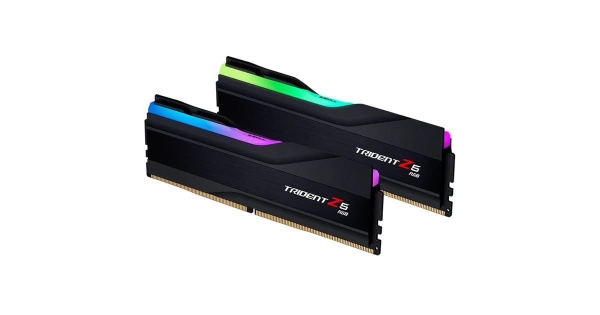 G.Skill DIMM 32 GB DDR5-6800 (2x 16 GB) Dual-Kit, Arbeitsspeicher(schwarz, F5-6800J3445G16GX2-TZ5RK, Trident Z5 RGB, INTEL XMP)