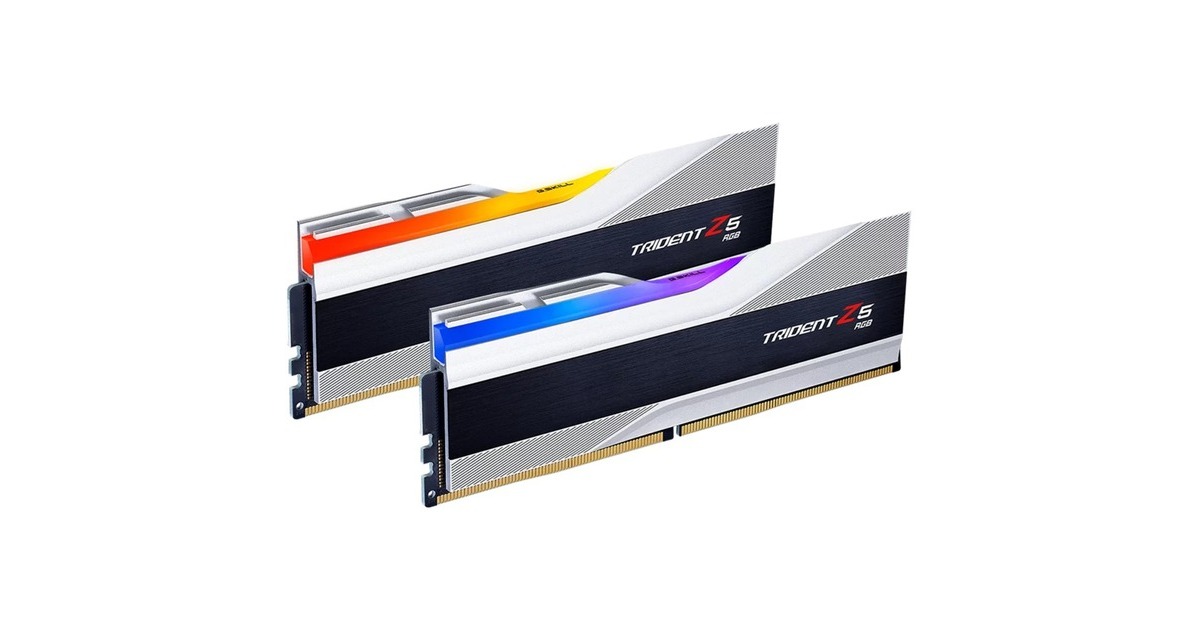 G.Skill DIMM 32 GB DDR5-7200 (2x 16 GB) Dual-Kit, Arbeitsspeicher(silber, F5-7200J3445G16GX2-TZ5RS, Trident Z5 RGB, INTEL XMP)