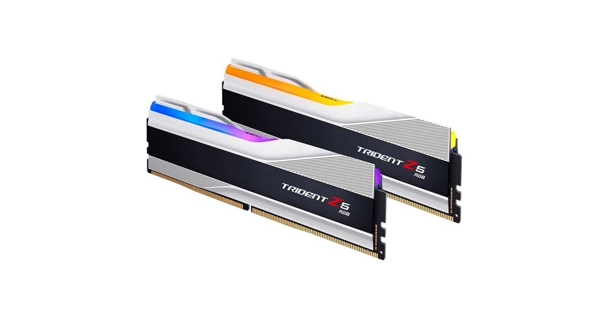 G.Skill DIMM 32 GB DDR5-7200 (2x 16 GB) Dual-Kit, Arbeitsspeicher(silber, F5-7200J3445G16GX2-TZ5RS, Trident Z5 RGB, INTEL XMP)