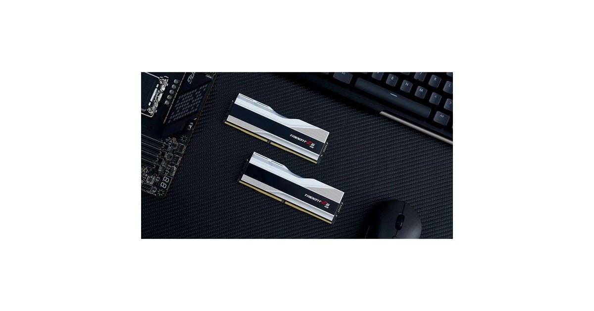 G.Skill DIMM 32 GB DDR5-7600 (2x 16 GB) Dual-Kit, Arbeitsspeicher(silber, F5-7600J3646G16GX2-TZ5RS, Trident Z5 RGB, INTEL XMP)