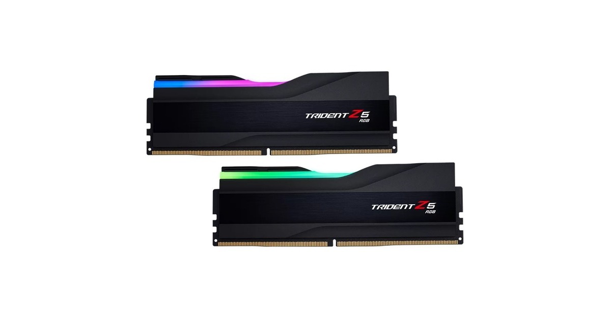 G.Skill DIMM 32 GB DDR5-7600 (2x 16 GB) Dual-Kit, Arbeitsspeicher(schwarz, F5-7600J3646G16GX2-TZ5RK, Trident Z5 RGB, INTEL XMP)