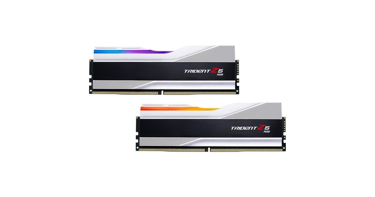 G.Skill DIMM 32 GB DDR5-8000 (2x 16 GB) Dual-Kit, Arbeitsspeicher(silber/schwarz, F5-8000J3848H16GX2-TZ5RS, Trident Z5 RGB, INTEL XMP, Outlet)