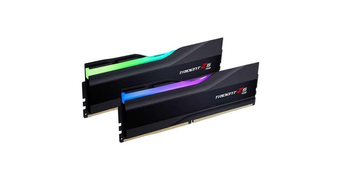G.Skill DIMM 32 GB DDR5-8000 (2x 16 GB) Dual-Kit, Arbeitsspeicher(schwarz, F5-8000J3848H16GX2-TZ5RK, Trident Z5 RGB, INTEL XMP)