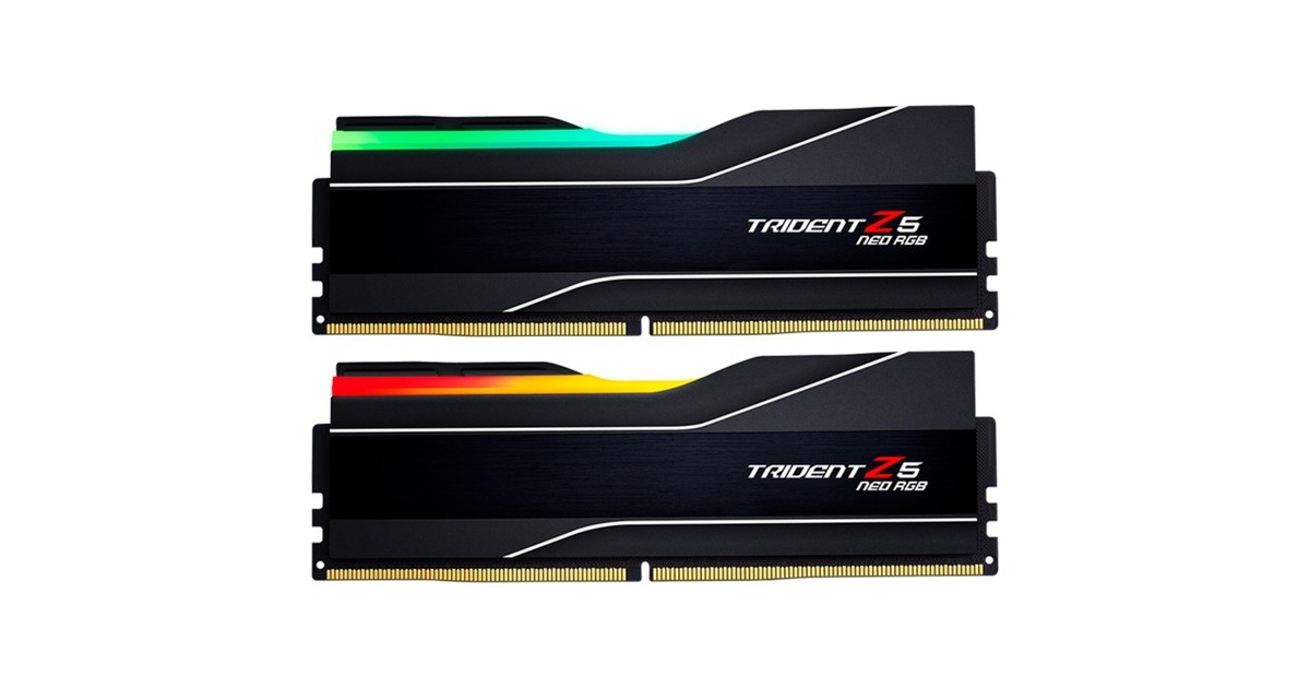 G.Skill DIMM 48 GB DDR5-5600 (2x 24 GB) Dual-Kit, Arbeitsspeicher(schwarz, F5-5600J4040D24GX2-TZ5NR, Trident Z5 NEO RGB, AMD EXPO)