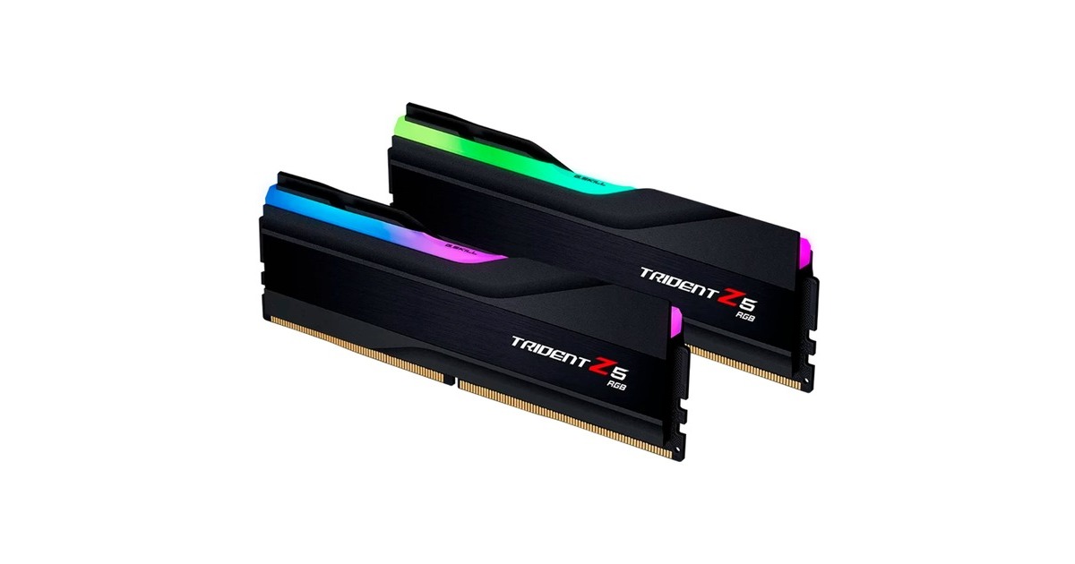 G.Skill DIMM 48 GB DDR5-6000 (2x 24 GB) Dual-Kit, Arbeitsspeicher(schwarz, F5-6000J4048F24GX2-TZ5RK, Trident Z5 RGB, INTEL XMP)