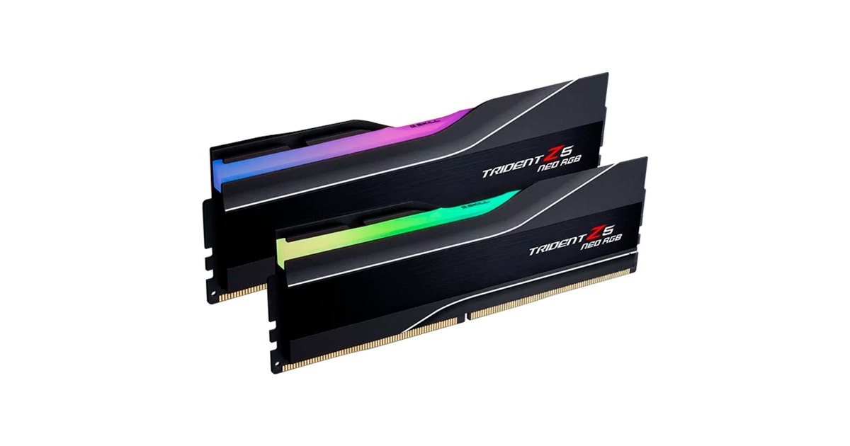 G.Skill DIMM 48 GB DDR5-6000 (2x 24 GB) Dual-Kit, Arbeitsspeicher(schwarz, F5-6000J4048F24GX2-TZ5NR, Trident Z5 NEO RGB, AMD EXPO)