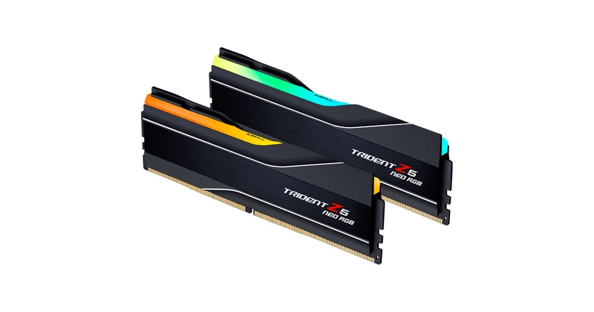 G.Skill DIMM 48 GB DDR5-6000 (2x 24 GB) Dual-Kit, Arbeitsspeicher(schwarz, F5-6000J4048F24GX2-TZ5NR, Trident Z5 NEO RGB, AMD EXPO)