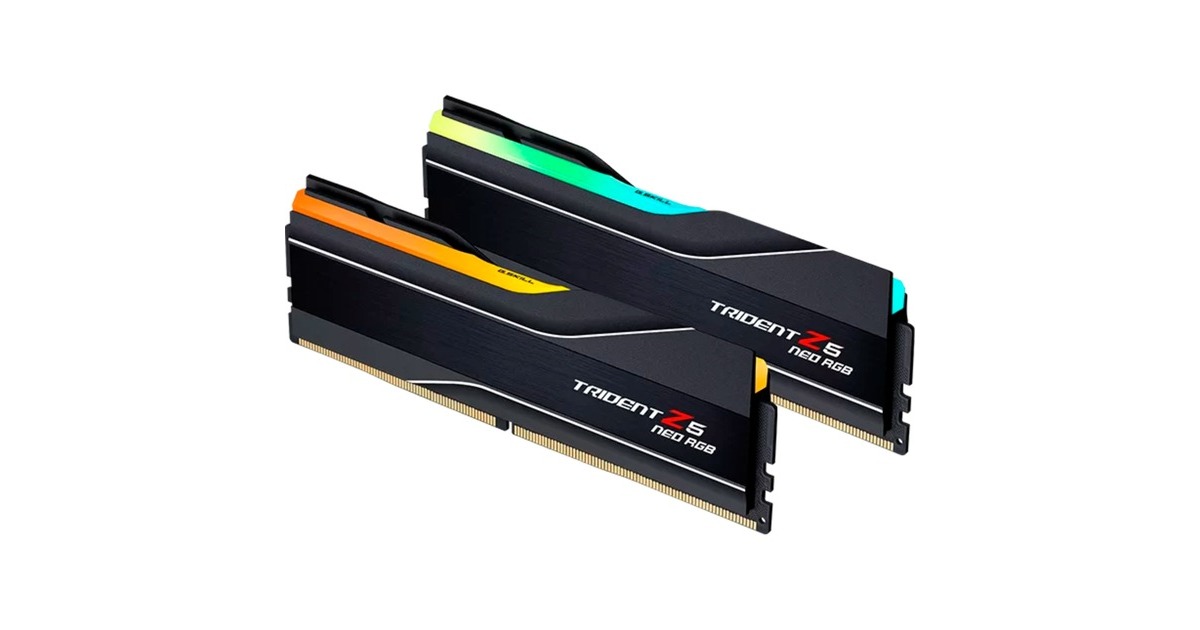 G.Skill DIMM 48 GB DDR5-6400 (2x 24 GB) Dual-Kit, Arbeitsspeicher(schwarz, F5-6400J3239F24GX2-TZ5NR, Trident Z5 NEO RGB, AMD EXPO)