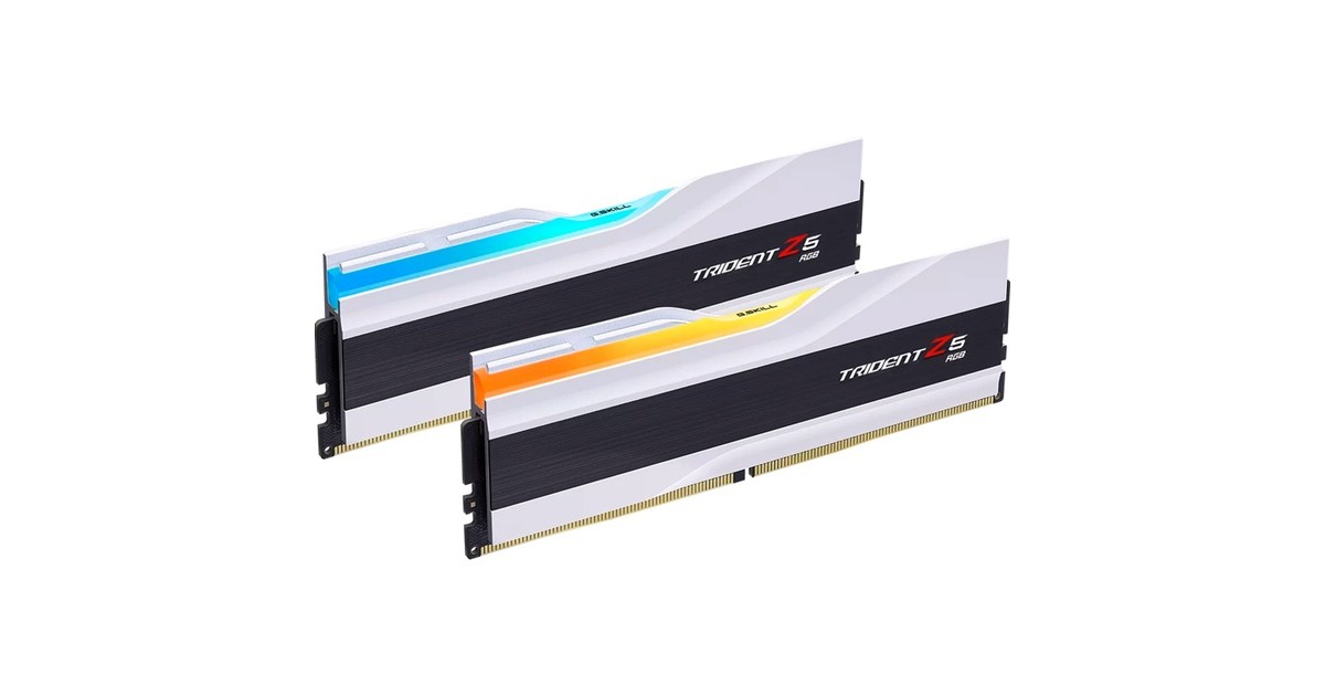 G.Skill DIMM 48 GB DDR5-7200 (2x 24 GB) Dual-Kit, Arbeitsspeicher(weiß, F5-7200J3646F24GX2-TZ5RW, Trident Z5 RGB, INTEL XMP)