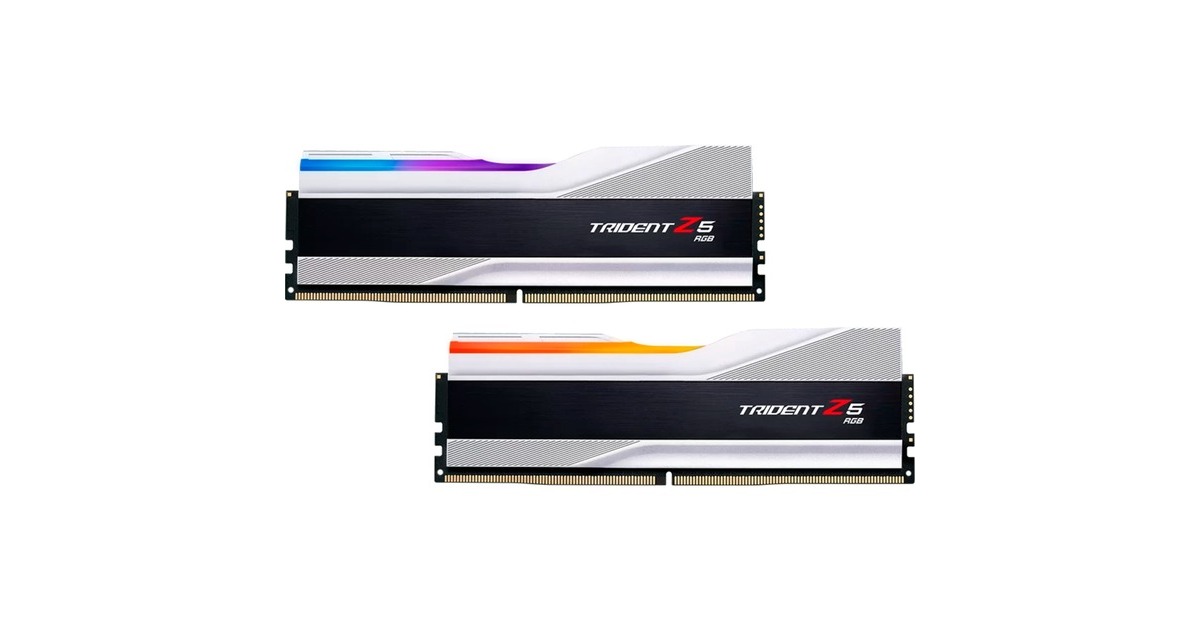 G.Skill DIMM 48 GB DDR5-7200 (2x 24 GB) Dual-Kit, Arbeitsspeicher(silber, F5-7200J3646F24GX2-TZ5RS, Trident Z5 RGB, INTEL XMP)