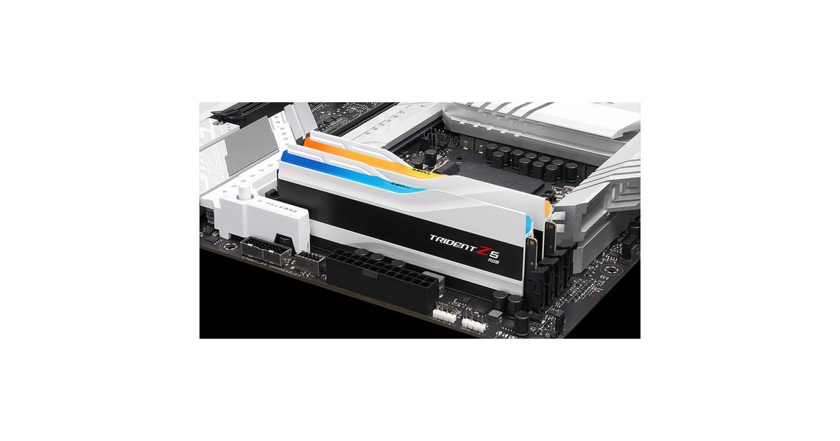G.Skill DIMM 48 GB DDR5-8000 (2x 24 GB) Dual-Kit, Arbeitsspeicher(weiß, F5-8000J4048F24GX2-TZ5RW, Trident Z5 RGB, INTEL XMP)