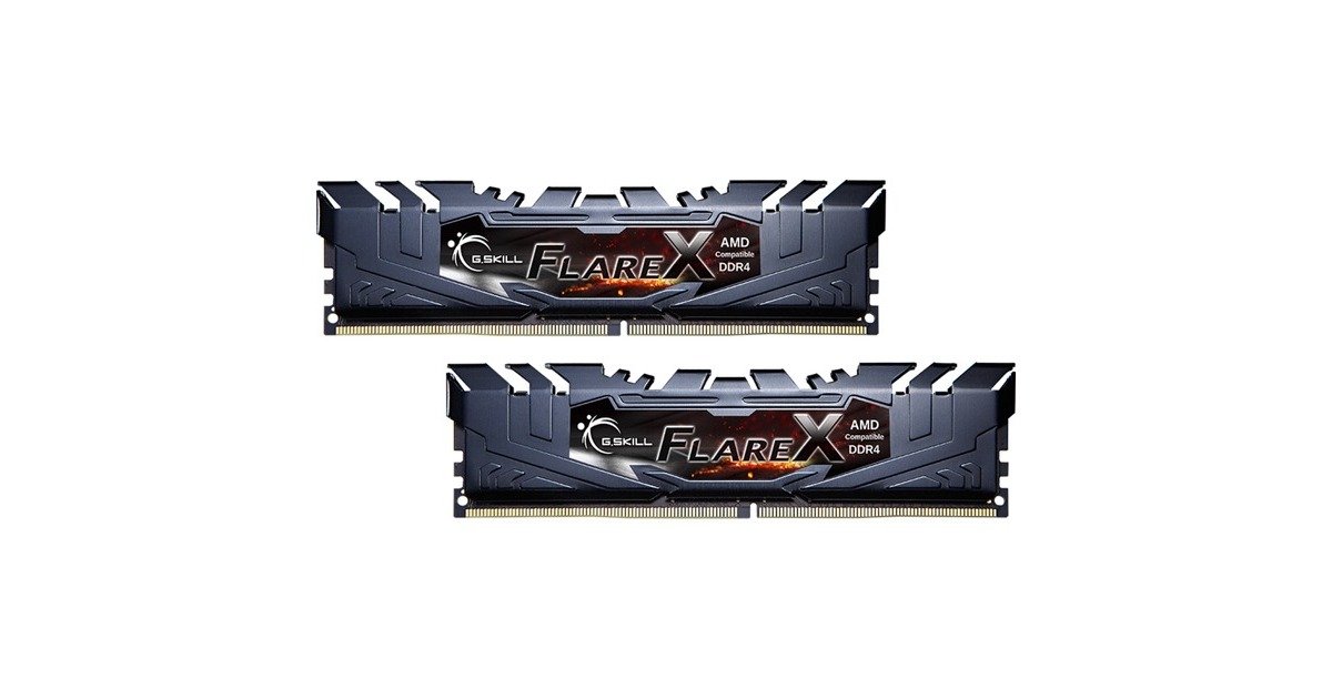 G.Skill DIMM 64 GB DDR4-3200 (4x 16 GB) Quad-Kit, Arbeitsspeicher(schwarz, F4-3200C14Q-64GFX, Flare X, INTEL XMP)