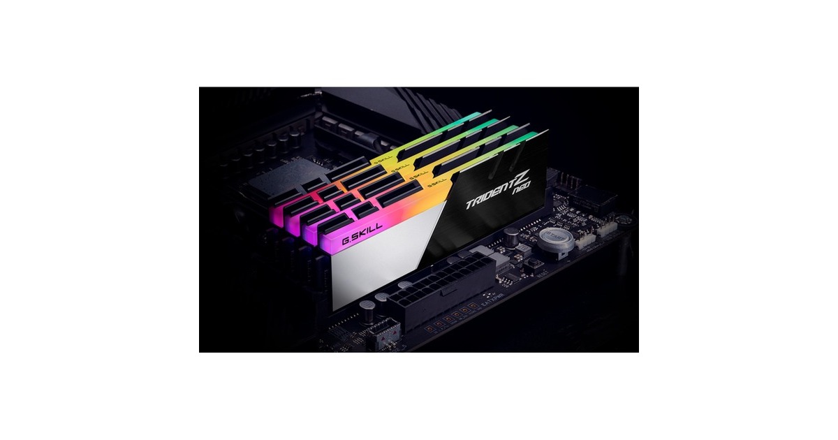 G.Skill DIMM 64 GB DDR4-3600 (4x 16 GB) Quad-Kit, Arbeitsspeicher(schwarz/silber, F4-3600C14Q-64GTZN, Trident Z Neo, INTEL XMP)