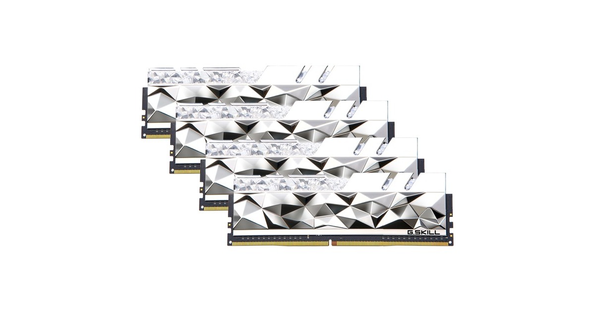G.Skill DIMM 64 GB DDR4-3600 (4x 16 GB) Quad-Kit, Arbeitsspeicher(silber, F4-3600C16Q-64GTESC, Trident Z Royal Elite, INTEL XMP)