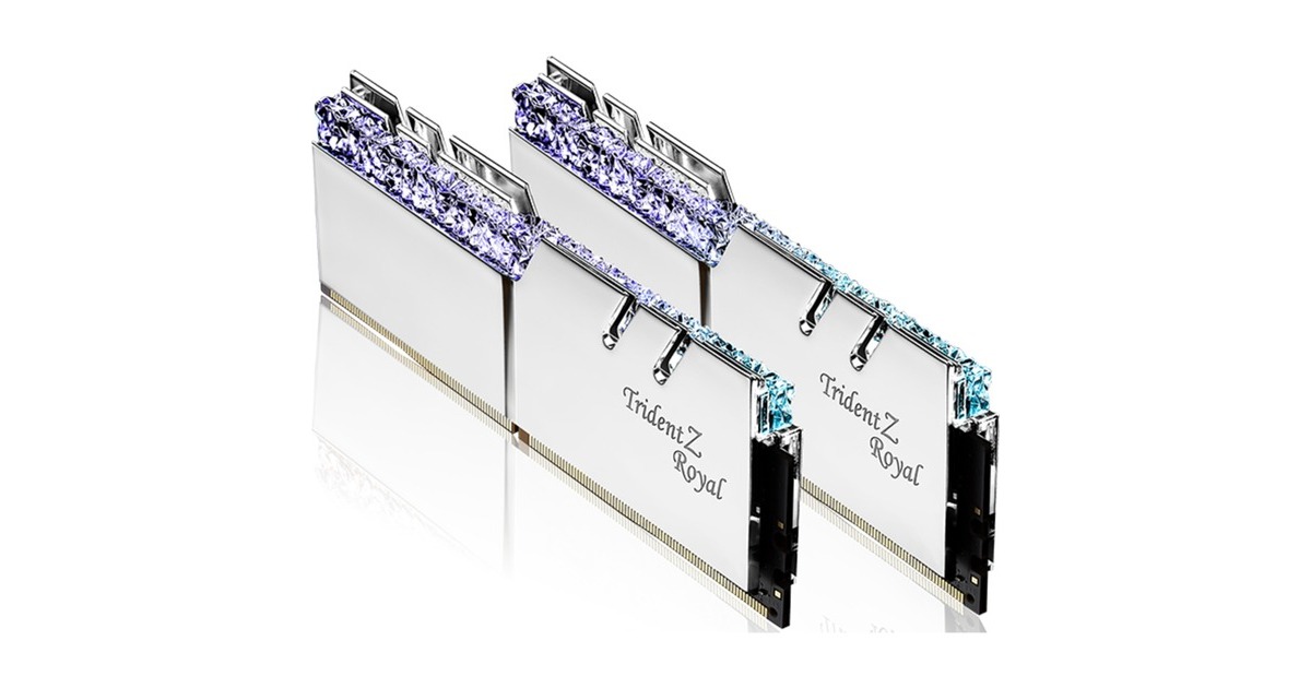 G.Skill DIMM 64 GB DDR4-4266 (2x 32 GB) Dual-Kit, Arbeitsspeicher(silber, F4-4266C19D-64GTRS, Trident Z Royal, INTEL XMP)