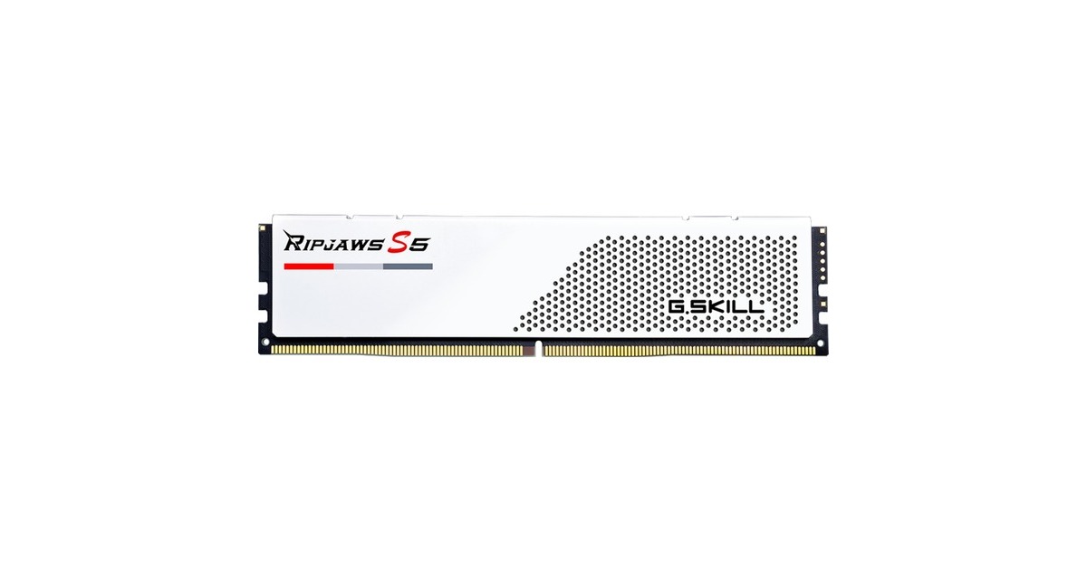 G.Skill DIMM 64 GB DDR5-5200 (2x 32 GB) Dual-Kit, Arbeitsspeicher(weiß, F5-5200J3636D32GX2-RS5W, Ripjaws S5, INTEL XMP)