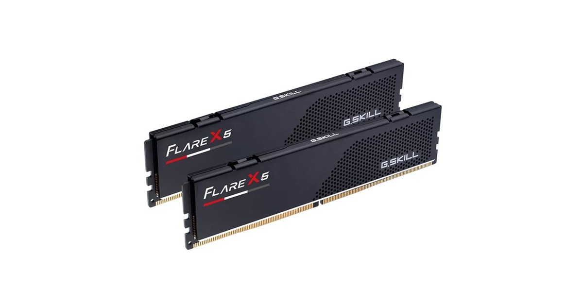 G.Skill DIMM 64 GB DDR5-5200 (2x 32 GB) Dual-Kit, Arbeitsspeicher(schwarz, F5-5200J3636D32GX2-FX5, Flare X5, AMD EXPO)