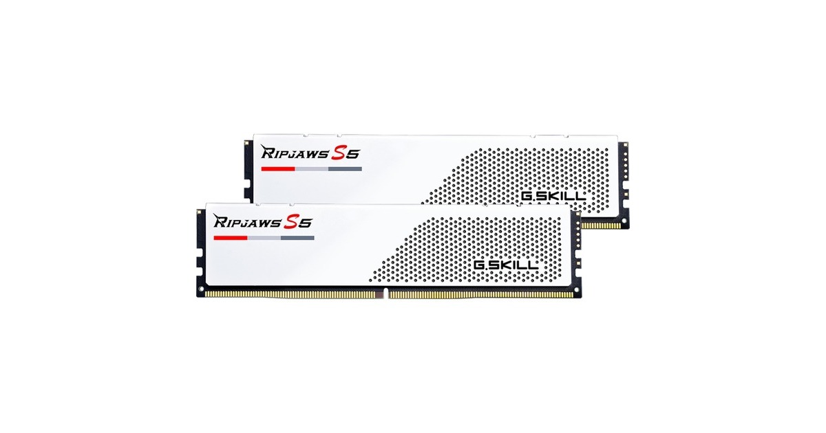 G.Skill DIMM 64 GB DDR5-5600 (2x 32 GB) Dual-Kit, Arbeitsspeicher(weiß, F5-5600J3636D32GX2-RS5W, Ripjaws S5, INTEL XMP)