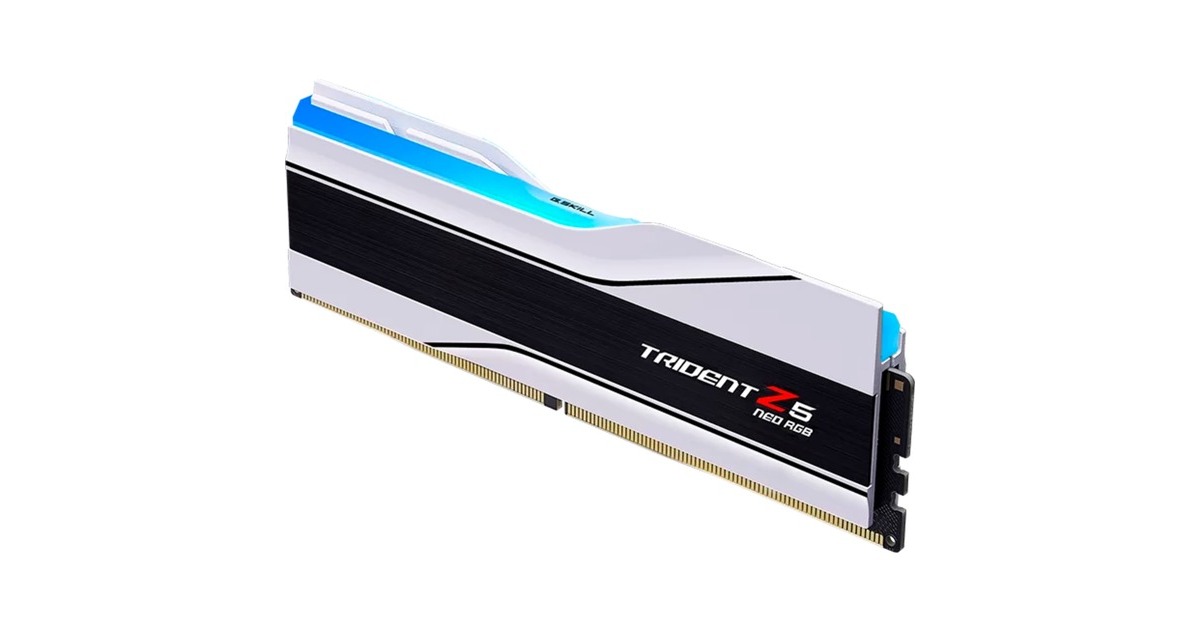 G.Skill DIMM 64 GB DDR5-6000 (2x 32 GB) Dual-Kit, Arbeitsspeicher(silber, F5-6000J3036G32GX2-TZ5NRW, Trident Z5 Neo RGB, AMD EXPO)