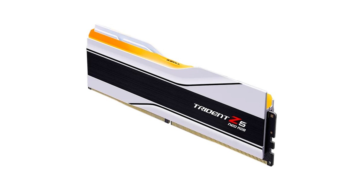 G.Skill DIMM 64 GB DDR5-6000 (2x 32 GB) Dual-Kit, Arbeitsspeicher(silber, F5-6000J3036G32GX2-TZ5NRW, Trident Z5 Neo RGB, AMD EXPO)