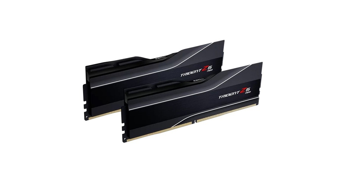 G.Skill DIMM 64 GB DDR5-6000 (2x 32 GB) Dual-Kit, Arbeitsspeicher(schwarz, F5-6000J3238G32GX2-TZ5N, Trident Z5 NEO, AMD EXPO)