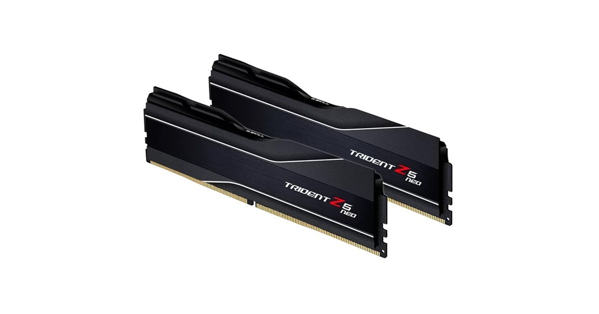 G.Skill DIMM 64 GB DDR5-6000 (2x 32 GB) Dual-Kit, Arbeitsspeicher(schwarz, F5-6000J3238G32GX2-TZ5N, Trident Z5 NEO, AMD EXPO)