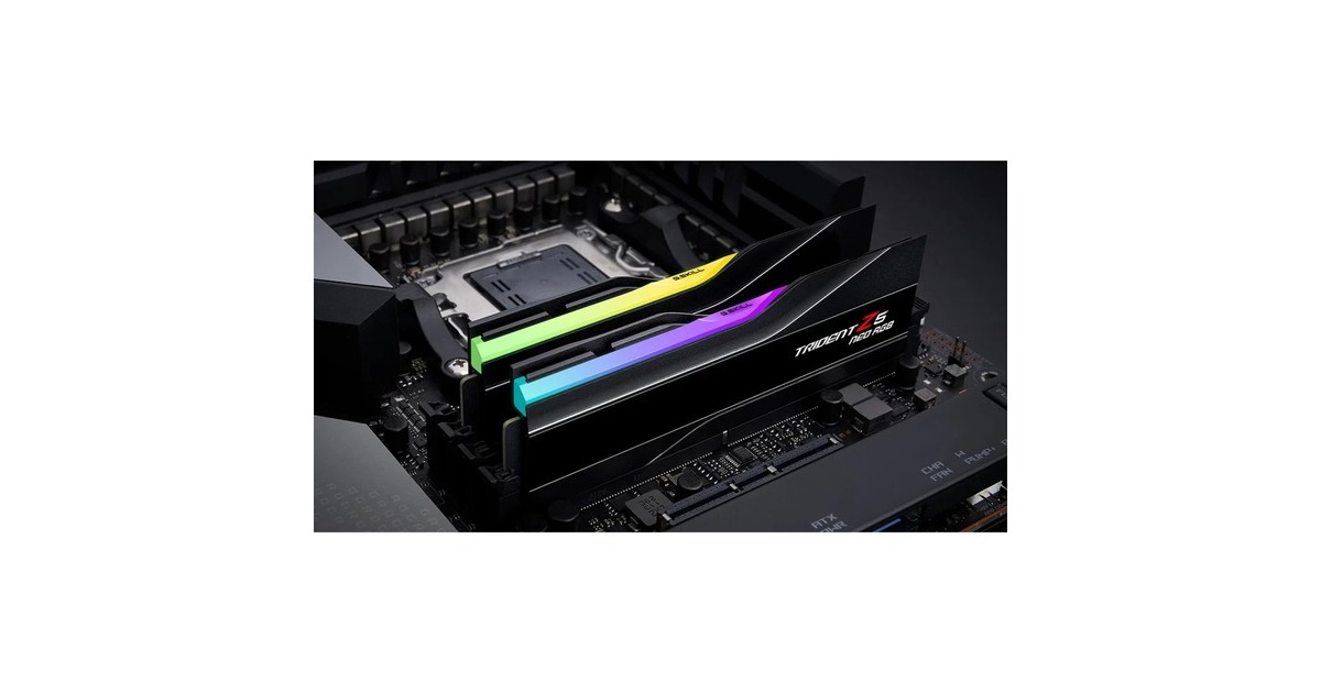 G.Skill DIMM 64 GB DDR5-6000 (2x 32 GB) Dual-Kit, Arbeitsspeicher(schwarz, F5-6000J3238G32GX2-TZ5NR, Trident Z NEO RGB, AMD EXPO)