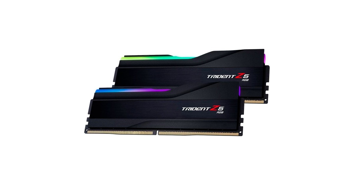 G.Skill DIMM 64 GB DDR5-6000 (2x 32 GB) Dual-Kit, Arbeitsspeicher(schwarz, F5-6000J3636F32GX2-TZ5RK, Trident Z5 RGB, INTEL XMP)
