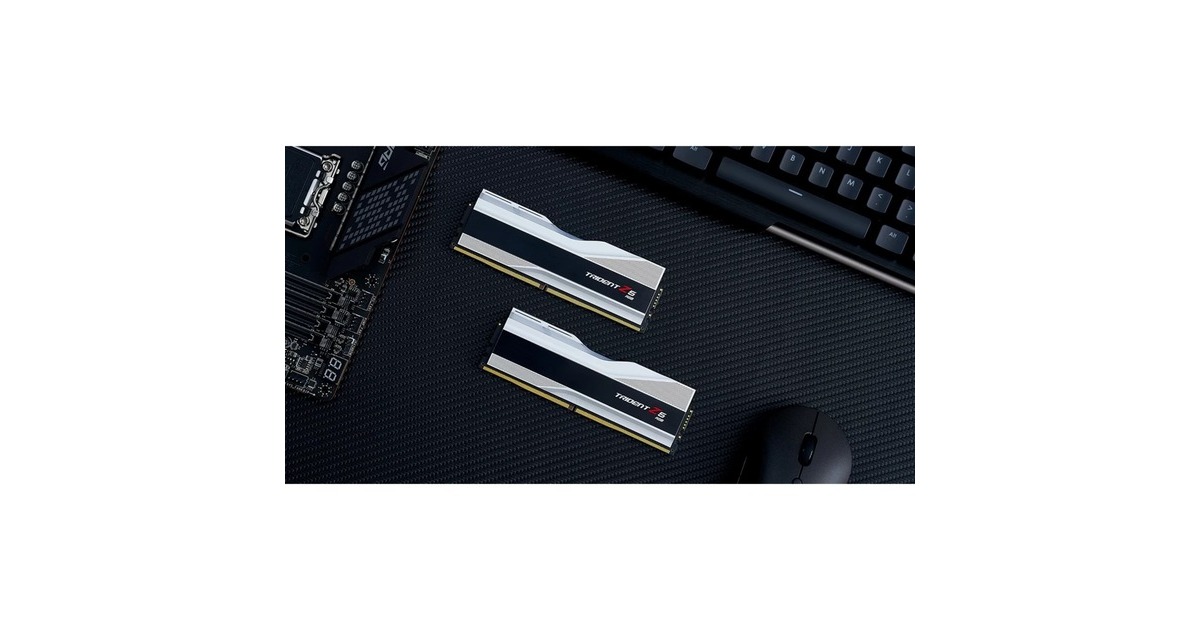 G.Skill DIMM 64 GB DDR5-6400 (2x 32 GB) Dual-Kit, Arbeitsspeicher(silber/schwarz, F5-6400J3239G32GX2-TZ5RS, Trident Z5 RGB, INTEL XMP)