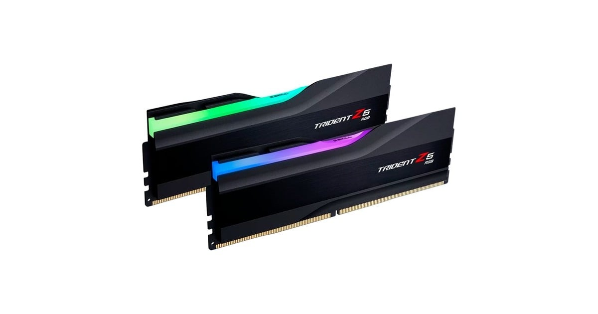 G.Skill DIMM 64 GB DDR5-6800 (2x 32 GB) Dual-Kit, Arbeitsspeicher(schwarz, F5-6800J3445G32GX2-TZ5RK, Trident Z5 RGB, INTEL XMP)
