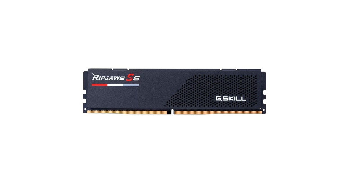 G.Skill DIMM 64 GB DDR5-6800 (2x 32 GB) Dual-Kit, Arbeitsspeicher(schwarz, F5-6800J3445G32GX2-RS5K, Ripjaws S5, INTEL XMP)
