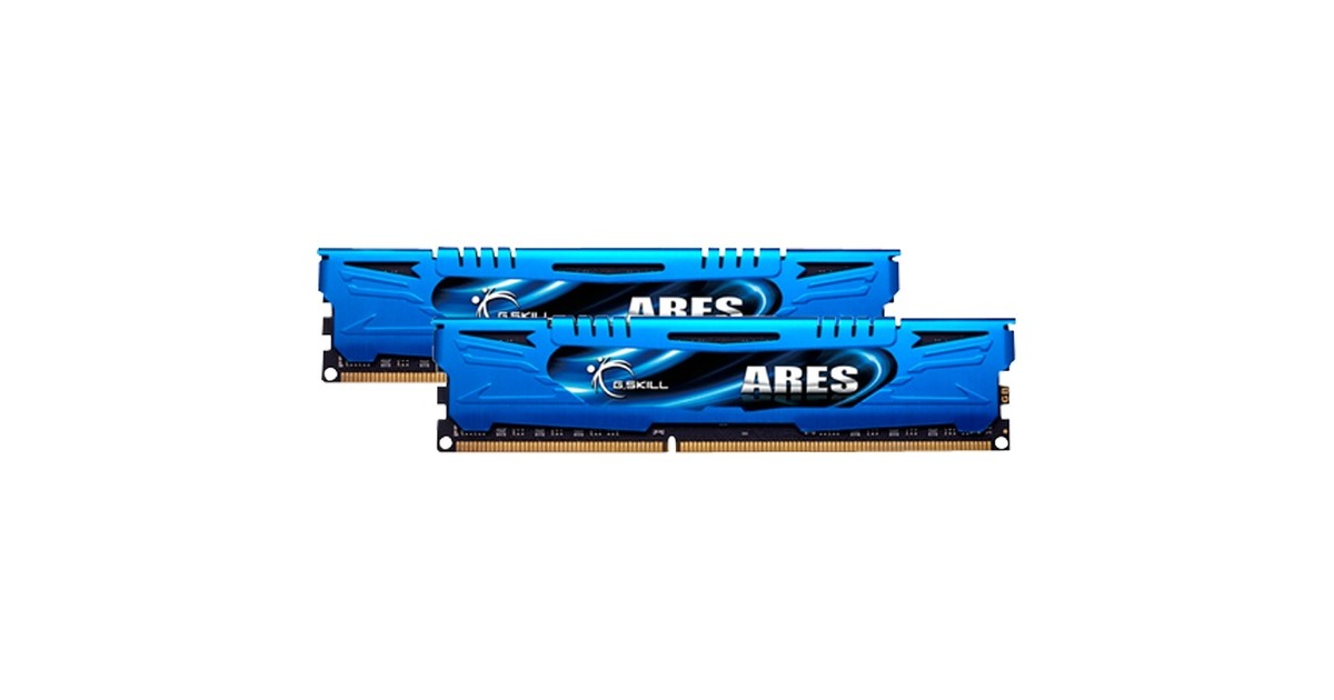 G.Skill DIMM 8 GB DDR3-1600 (2x 4 GB) Dual-Kit, Arbeitsspeicher(blau, F3-1600C9D-8GAB, Ares, INTEL XMP, Lite Retail) G.Skill DIMM 8 GB DDR3-1600 (2x 4 GB) Dual-Kit, Arbeitsspeicher(blau, F3-1600C9D-8GAB, Ares, INTEL XMP, Lite Retail)