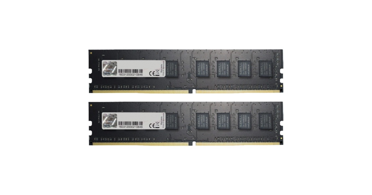 G.Skill DIMM 8 GB DDR4-2400 (2x 4 GB) Dual-Kit, Arbeitsspeicher(F4-2400C17D-8GNT, Value)