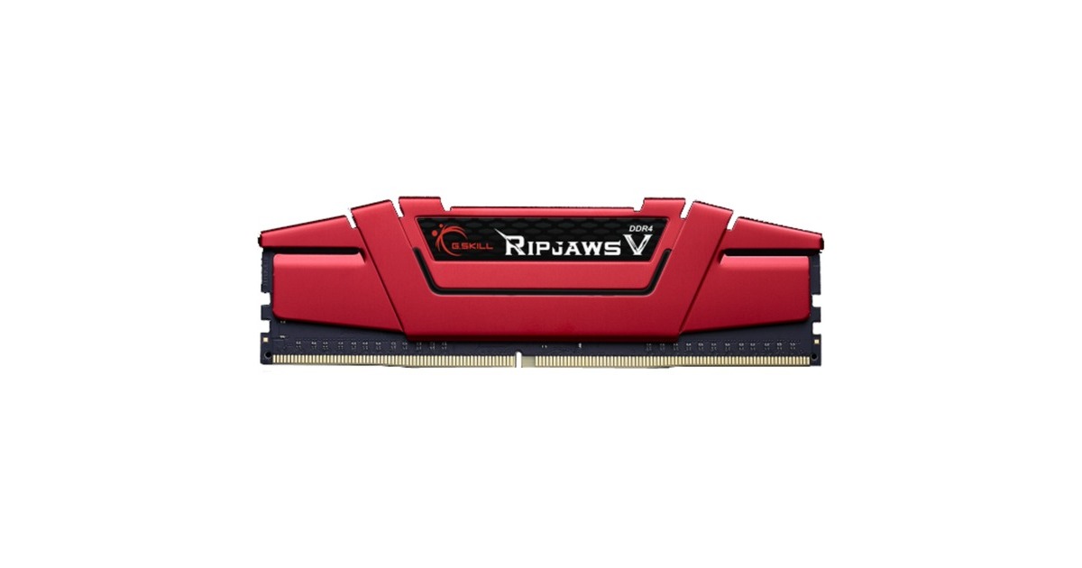 G.Skill DIMM 8 GB DDR4-2666 (2x 4 GB) Dual-Kit, Arbeitsspeicher(rot, F4-2666C15D-8GVR, Ripjaws V, INTEL XMP)
