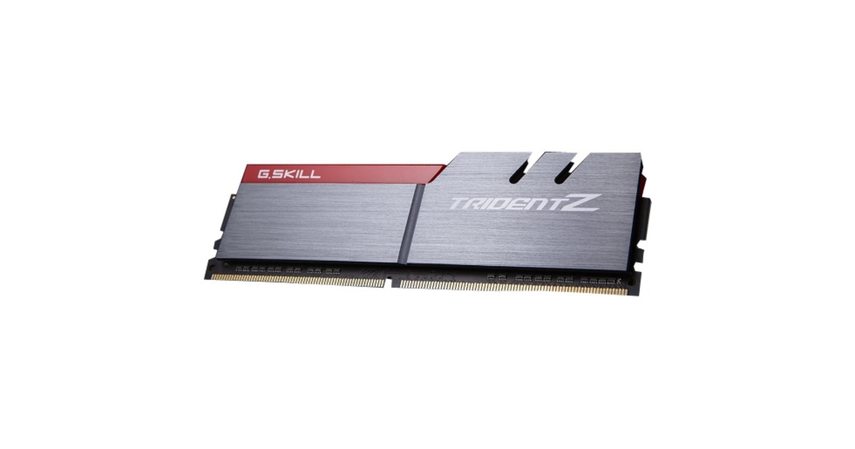 G.Skill DIMM 8 GB DDR4-3200 (2x 4 GB) Dual-Kit, Arbeitsspeicher(grau/rot, F4-3200C16D-8GTZB, Trident Z, INTEL XMP)