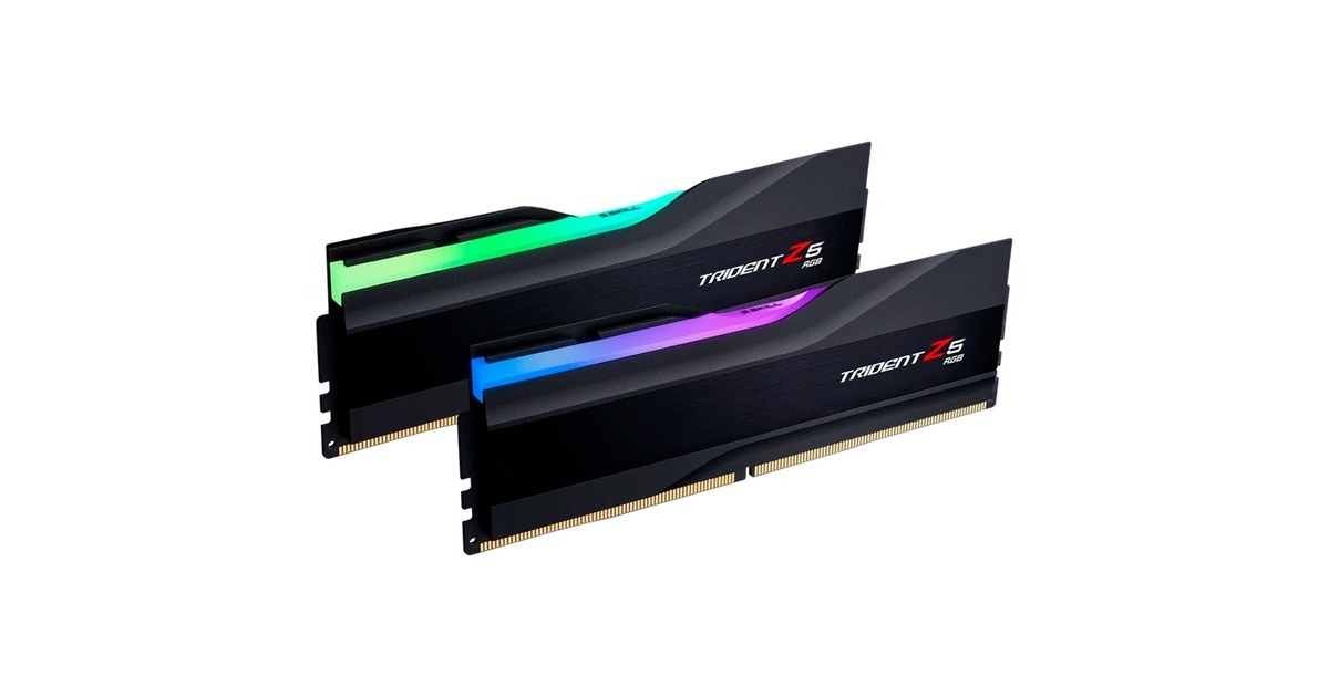 G.Skill DIMM 96 GB DDR5-5600 (2x 48 GB) Dual-Kit, Arbeitsspeicher(schwarz, F5-5600J4040D48GX2-TZ5RK, Trident Z5 RGB, INTEL XMP)