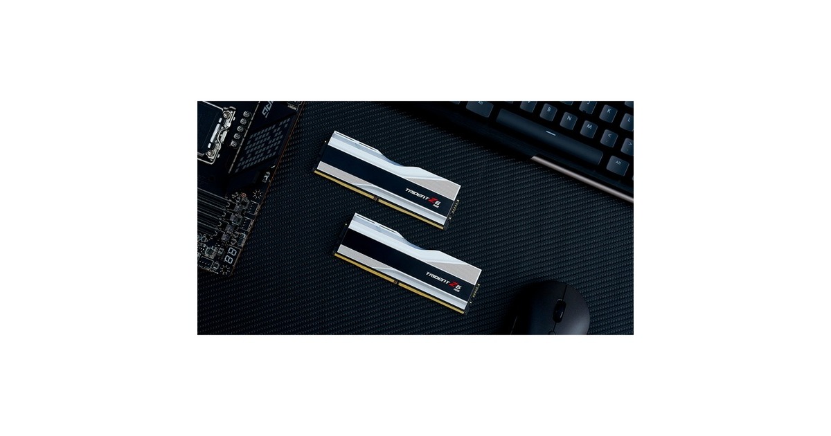 G.Skill DIMM 96 GB DDR5-6400 (2x 48 GB) Dual-Kit, Arbeitsspeicher(silber, F5-6400J3239F48GX2-TZ5RS, Trident Z5 RGB, INTEL XMP)