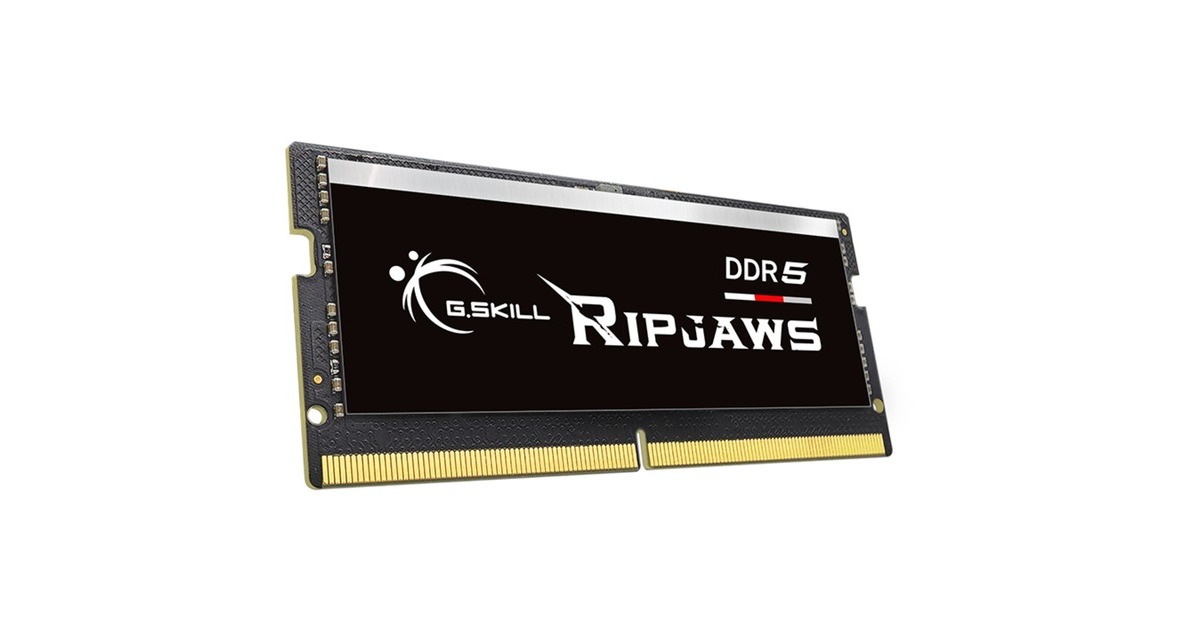 G.Skill SO-DIMM 32 GB DDR5-4800, Arbeitsspeicher(schwarz, F5-4800S3838A32GX1-RS, Ripjaws, INTEL XMP)