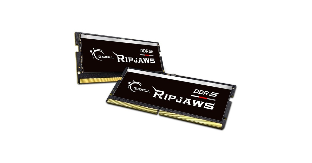 G.Skill SO-DIMM 32 GB DDR5-5600 (2x 16 GB) Dual-Kit, Arbeitsspeicher(schwarz, F5-5600S4040A16GX2-RS, Ripjaws, INTEL XMP)