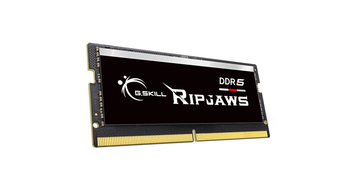 G.Skill SO-DIMM 32 GB DDR5-5600, Arbeitsspeicher(schwarz, F5-5600S4040A32GX1-RS, Ripjaws , INTEL XMP)
