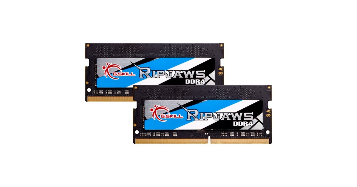 G.Skill SO-DIMM 64 GB DDR4-2666 (2x 32 GB) Dual-Kit, Arbeitsspeicher(F4-2666C19D-64GRS, Ripjaws)