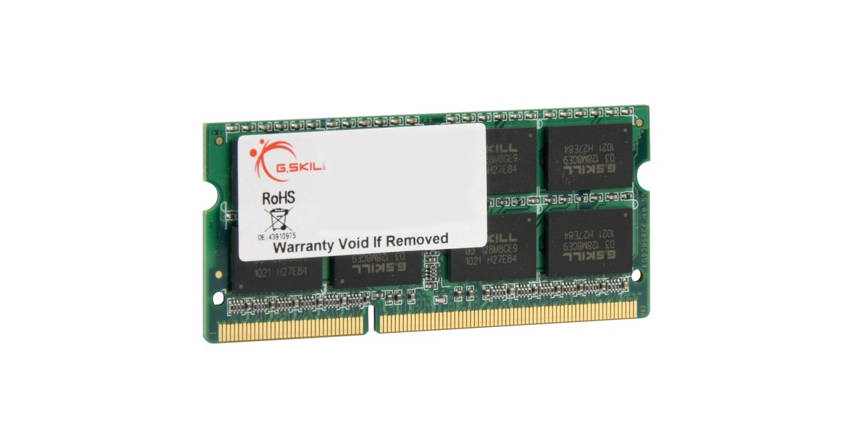 G.Skill SO-DIMM 8 GB DDR3-1333, Arbeitsspeicher(F3-10666CL9S-8GBSQ, SQ, Lite Retail)