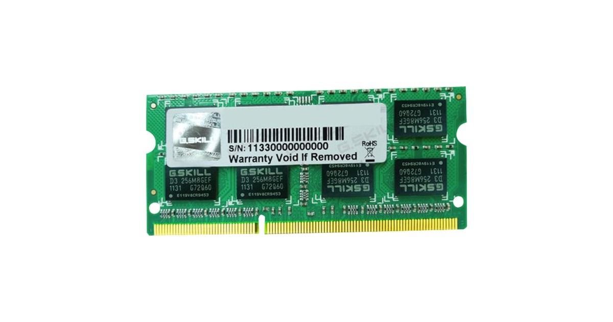 G.Skill SO-DIMM 8 GB DDR3-1600, Arbeitsspeicher(F3-1600C11S-8GSQ, SQ, Lite Retail) G.Skill SO-DIMM 8 GB DDR3-1600, Arbeitsspeicher(F3-1600C11S-8GSQ, SQ, Lite Retail)
