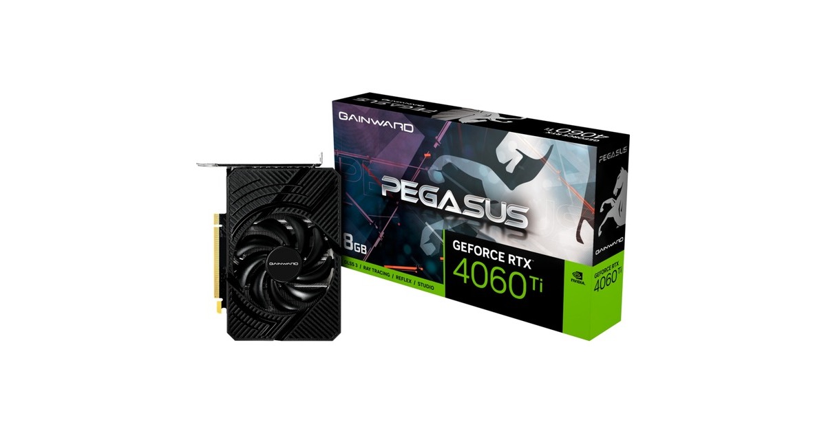 Gainward GeForce RTX 4060 Ti Pegasus 8GB, Grafikkarte(DLSS 3, 3x DisplayPort, 1x HDMI 2.1)