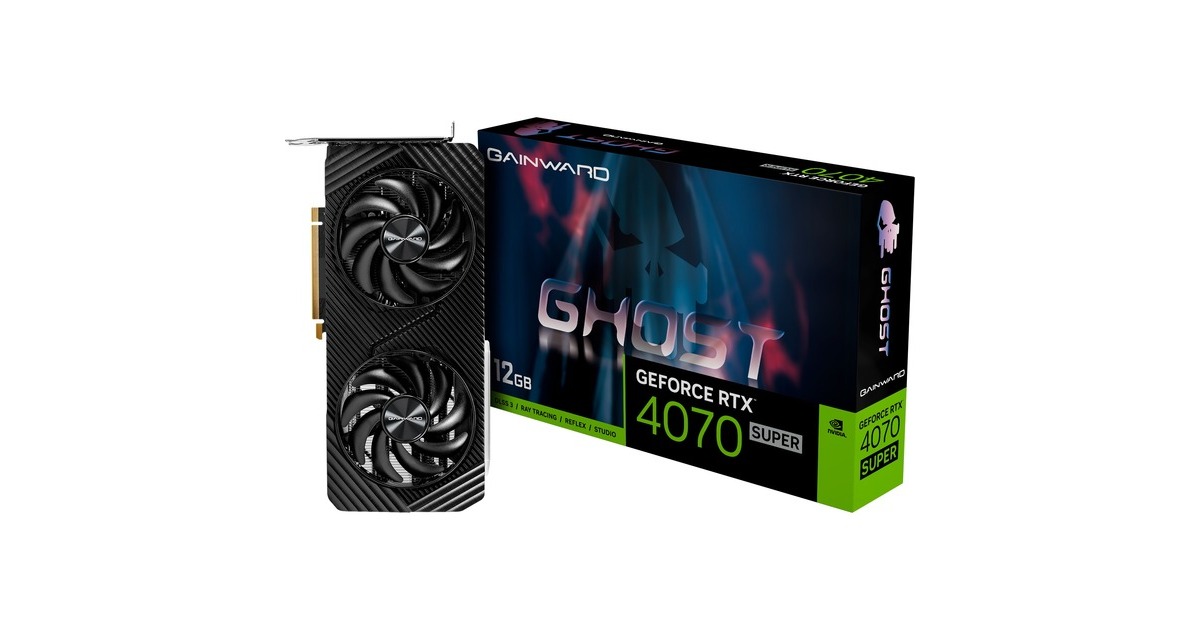 Gainward GeForce RTX 4070 SUPER Ghost, Grafikkarte(DLSS 3, 3x DisplayPort, 1x HDMI 2.1) Gainward GeForce RTX 4070 SUPER Ghost, Grafikkarte(DLSS 3, 3x DisplayPort, 1x HDMI 2.1)