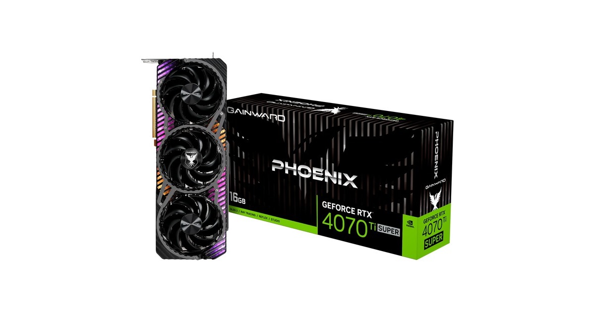 Gainward GeForce RTX 4070 Ti SUPER Phoenix, Grafikkarte(DLSS 3, 3x DisplayPort, 1x HDMI 2.1a)