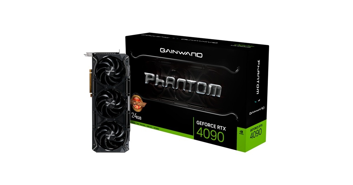 Gainward GeForce RTX 4090 Phantom GS, Grafikkarte(schwarz, DLSS 3, 3x DisplayPort, 1x HDMI 2.1)